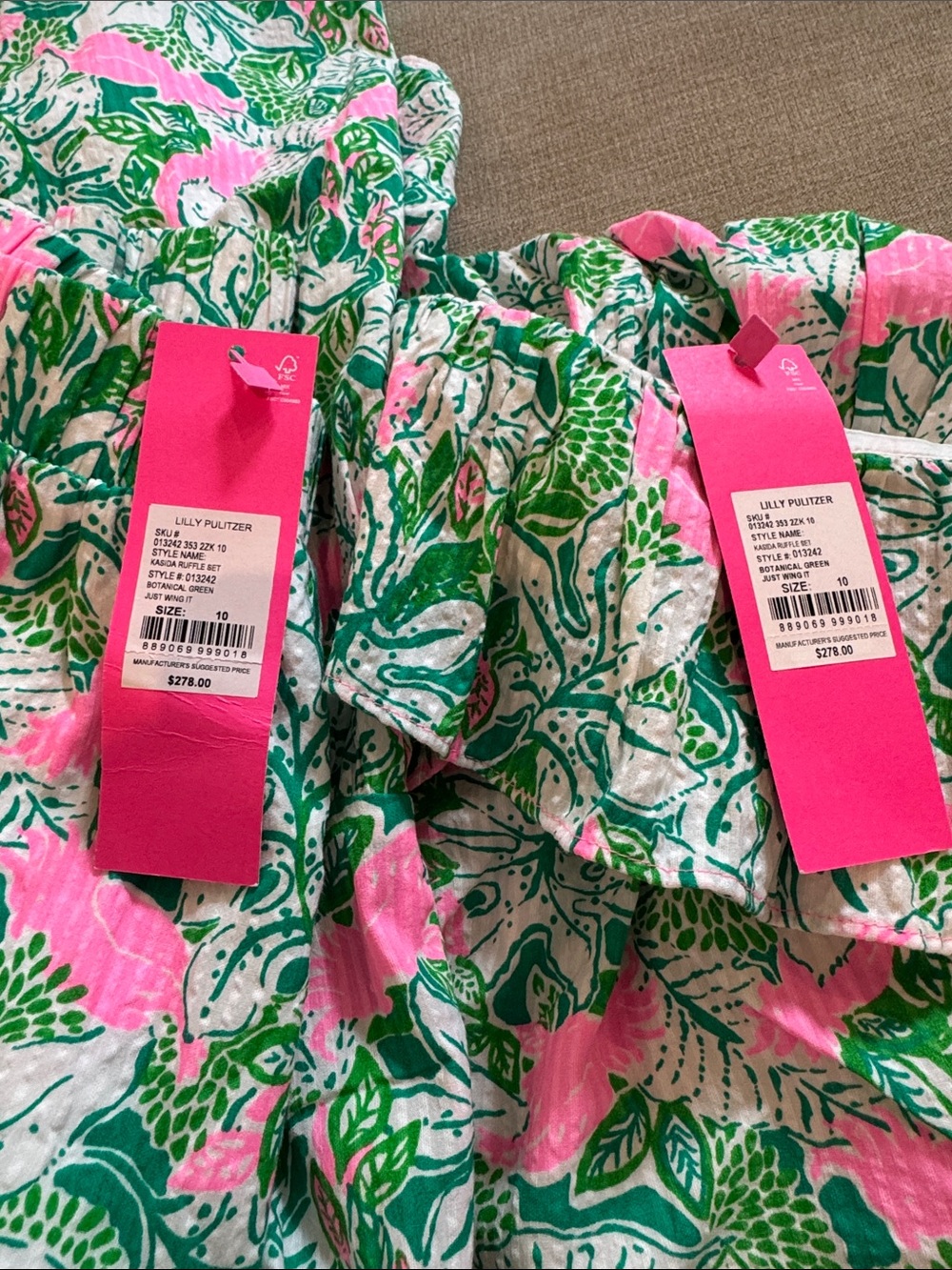 Lilly Pulitzer - NWT Size 10 Kasida Ruffle 2 Piece Crop Top Skirt Set - Picture 5 of 5